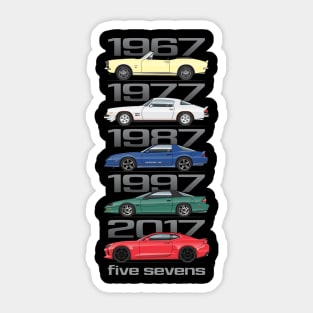 five sevens Sticker